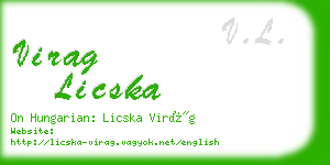 virag licska business card